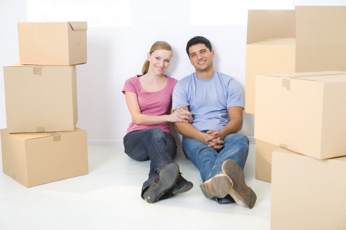 Carefully packed items ready for transport during a small move