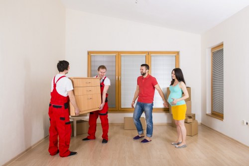 Careful loading of household items during Southcroydon removals
