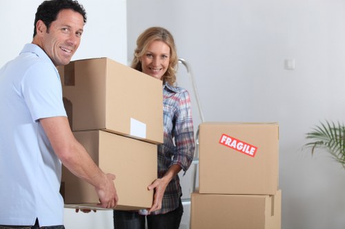 Office removal team preparing a Southcroydon business relocation